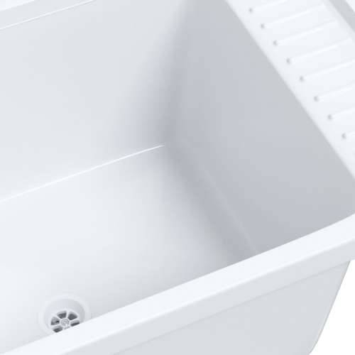 Lavabo - Umivaonik za zidnu montažu bijeli 60 x 40 x 28 cm od smole - Bijela 60 x 40 x 28 cm Cijena