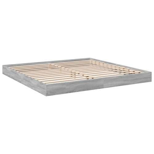 Okvir za krevet boja hrasta 200x200 cm od konstruiranog drva - Sivi hrast sonoma 200 x 200 cm 17 cm Cijena