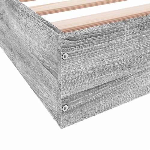 Okvir za krevet boja hrasta 200x200 cm od konstruiranog drva - Sivi hrast sonoma 200 x 200 cm 17 cm Cijena