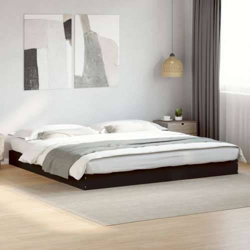 Okvir kreveta bez madraca crni 180x200 cm konstruiranog drva - Crna 180 x 200 cm 17 cm Cijena
