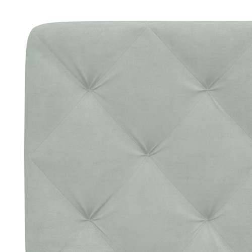 Krevet s madracem svjetlosivi 80 x 200 cm baršunasti - Svjetlosiva 80 x 200 cm Cijena