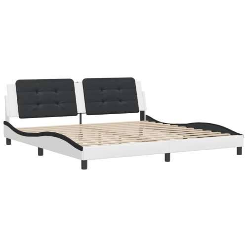 Okvir za krevet s uzglavljem bijelo-crni 200x200cm umjetna koža - Bijela i crna 200 x 200 cm Cijena