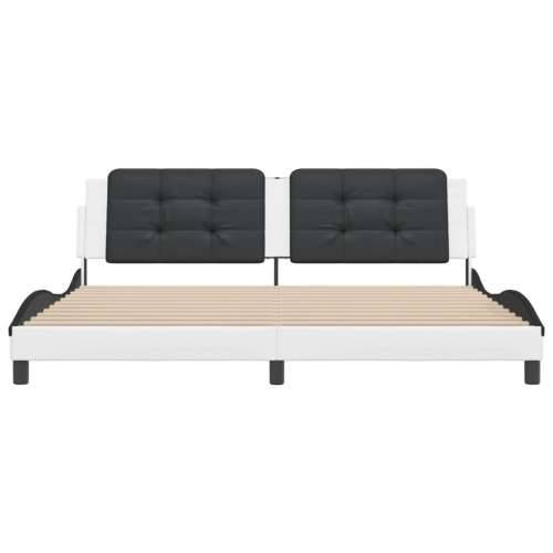 Okvir za krevet s uzglavljem bijelo-crni 200x200cm umjetna koža - Bijela i crna 200 x 200 cm Cijena