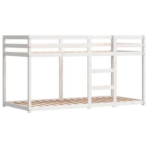 Krevet na kat sa zavjesama plavi 90 x 200 cm od borovine - Bijela i plava 90 x 200 cm Cijena