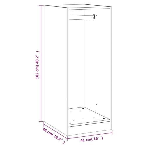 Ormar boja dimljenog hrasta 48x41x102 cm od konstruiranog drva - Dimljeni hrast 48 x 41 x 102 cm 1 sa šipkom Cijena