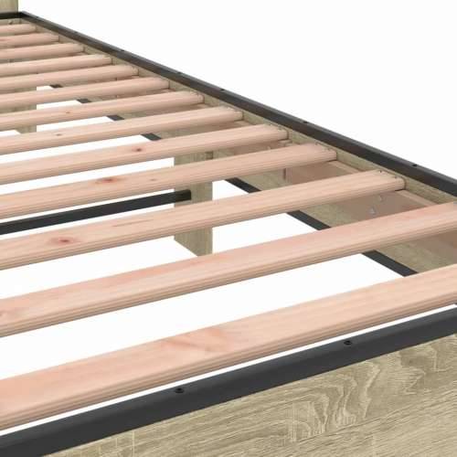 Okvir za krevet boja hrasta 140x190cm konstruirano drvo i metal - sonoma hrast 140 x 190 cm Cijena