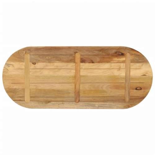 Stolna ploča 120x50x2,5 cm ovalna od masivnog grubog drva manga - Grubo drvo manga (prirodno) 120 x 50 cm 1 25 mm Cijena