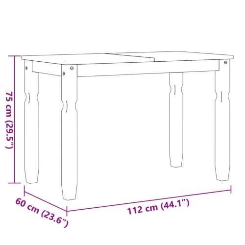 Blagovaonski stol Corona 112 x 60 x 75 cm od masivne borovine - 1 Smeđa 117 cm Cijena