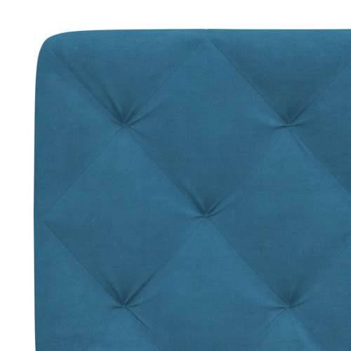 Krevet s madracem plavi 90x200 cm baršunasti - Plava 90 x 200 cm Cijena