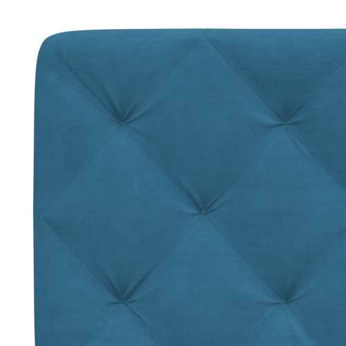 Krevet s madracem plavi 100 x 200 cm baršunasti Plava 100 x 200 cm Cijena