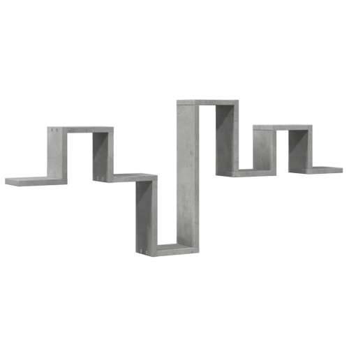 Zidna polica siva boja betona 104,5x10x43 cm konstruirano drvo - Beton siva 1 Cijena