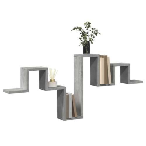Zidna polica siva boja betona 104,5x10x43 cm konstruirano drvo - Beton siva 1 Cijena
