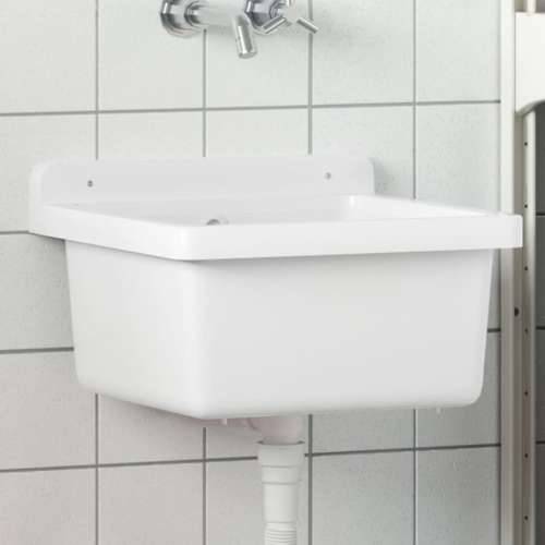 Lavabo - Umivaonik za zidnu montažu bijeli 40 x 40 x 24 cm od smole - Bijela 40 x 40 x 24 cm Cijena