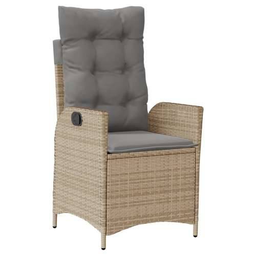 Vrtna garnitura - 5-dijelni vrtni blagovaonski set od poliratana s jastucima bež - 160 x 80 x 74 cm Bez naslona za noge 4 Cijena