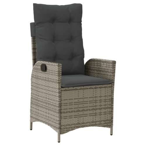 Vrtna garnitura - 7-dijelni vrtni blagovaonski set sivi od poliratana - 160 x 80 x 74 cm Sa naslonom za noge 6 Cijena