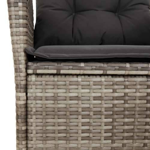 Vrtna garnitura - 7-dijelni vrtni blagovaonski set sivi od poliratana - 160 x 80 x 74 cm Sa naslonom za noge 6 Cijena