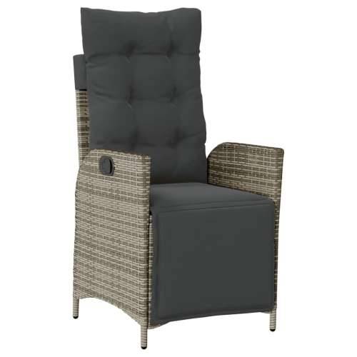 Vrtna garnitura - 7-dijelni vrtni blagovaonski set sivi od poliratana - 160 x 80 x 74 cm Sa naslonom za noge 6 Cijena