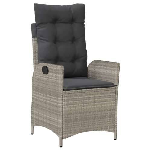Vrtna garnitura - 7-dijelni vrtni blagovaonski set od poliratana s jastucima sivi - 160 x 80 x 74 cm Bez naslona za noge 6 Cijena