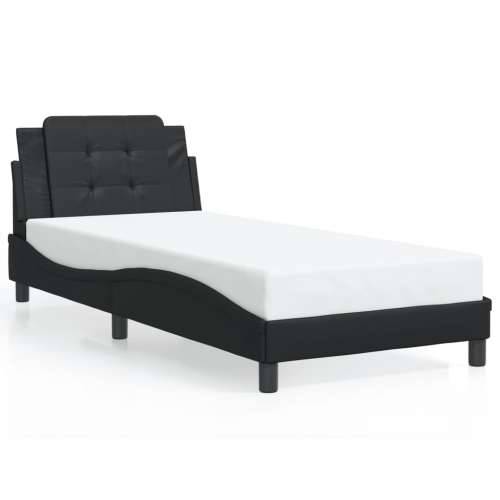 Okvir kreveta s LED svjetlima crni 80 x 200 cm od umjetne kože - Crna 80 x 200 cm Cijena