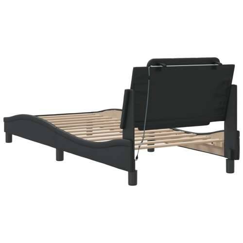Okvir kreveta s LED svjetlima crni 80 x 200 cm od umjetne kože - Crna 80 x 200 cm Cijena