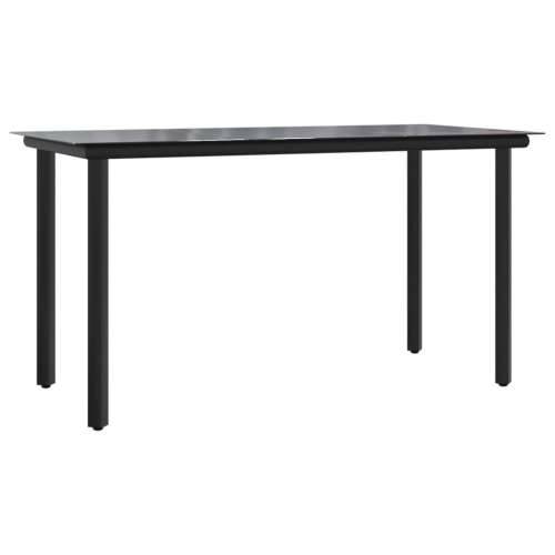Vrtna garnitura - 8-dijelni vrtni blagovaonski set s jastucima crni od poliratana Crna 200 x 100 x 74 cm 8 Cijena