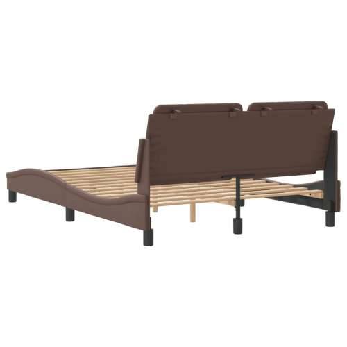 Okvir za krevet s uzglavljem smeđi 120x200 cm od umjetne kože - Smeđa 120 x 200 cm Cijena