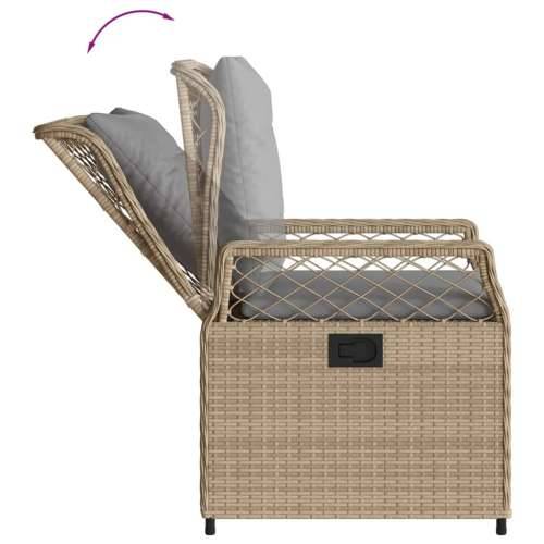 Vrtna garnitura - 9-dijelni vrtni blagovaonski set od poliratana s jastucima bež - bež i svjetlosiva 200 x 100 x 74 cm 8 Cijena