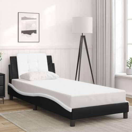 Okvir kreveta LED crno-bijeli 100 x 200 cm od umjetne kože - Crno-bijelo 100 x 200 cm Cijena
