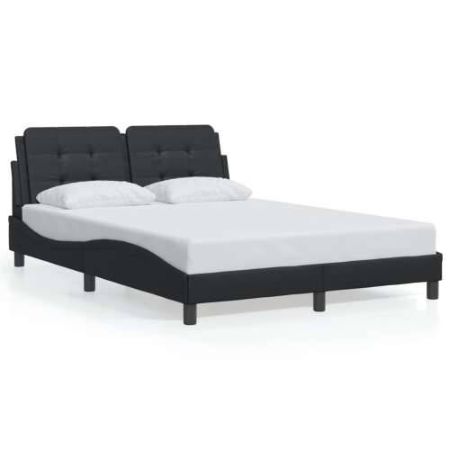 Okvir kreveta s LED svjetlima crni 120 x 200 cm umjetna koža - Crna 120 x 200 cm Cijena