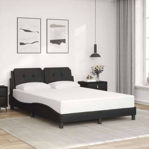 Okvir kreveta s LED svjetlima crni 120 x 200 cm umjetna koža - Crna 120 x 200 cm Cijena