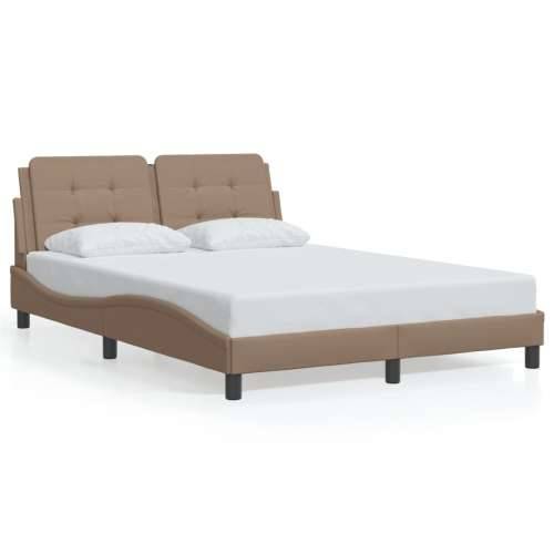 Okvir kreveta s LED svjetlom cappuccino 140x190 cm umjetna koža - Boja cappuccina 140 x 190 cm Cijena