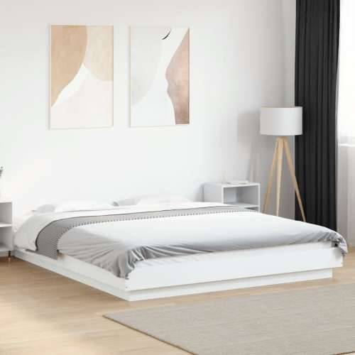 Okvir za krevet bijeli 150x200 cm konstruirano drvo - Bijela 150 x 200 cm Cijena