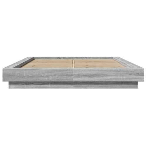 Okvir kreveta siva boja hrasta 140 x 200 cm konstruirano drvo - Sivi hrast sonoma 140 x 200 cm Cijena