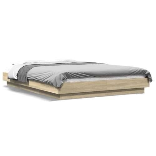 Okvir za krevet boja hrasta 140x190 cm od konstruiranog drva - sonoma hrast 140 x 190 cm Cijena