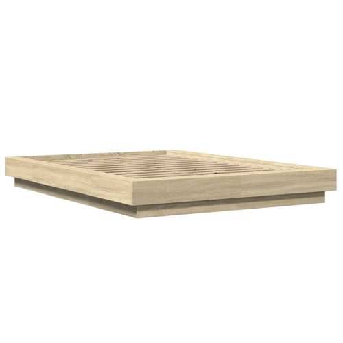 Okvir za krevet boja hrasta 140x190 cm od konstruiranog drva - sonoma hrast 140 x 190 cm Cijena