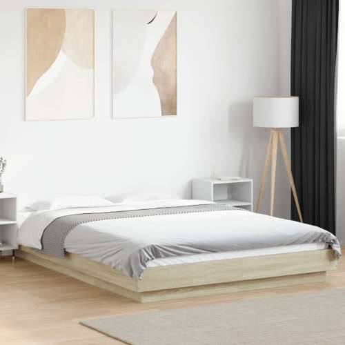 Okvir za krevet boja hrasta 140x190 cm od konstruiranog drva - sonoma hrast 140 x 190 cm Cijena