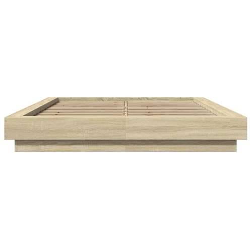 Okvir za krevet boja hrasta 140x190 cm od konstruiranog drva - sonoma hrast 140 x 190 cm Cijena