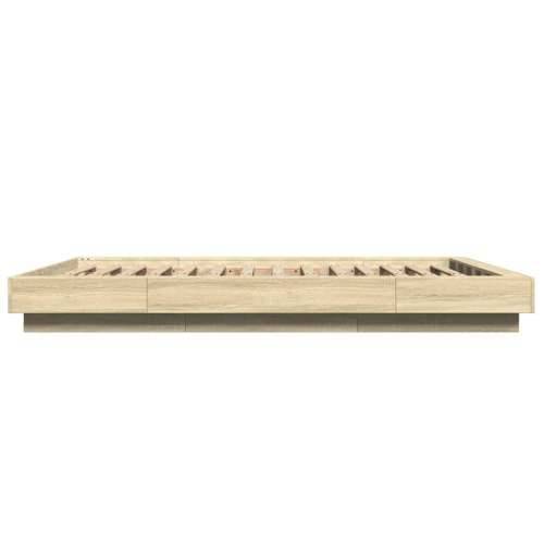 Okvir za krevet boja hrasta 140x190 cm od konstruiranog drva - sonoma hrast 140 x 190 cm Cijena