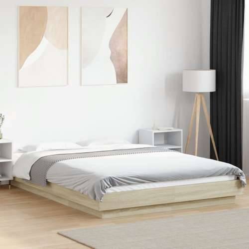 Okvir za krevet boja hrasta 120x190 cm od konstruiranog drva - sonoma hrast 120 x 190 cm Cijena