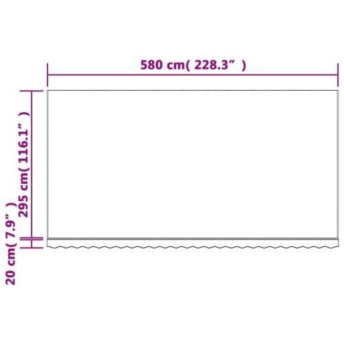 Platno za tendu - Zamjenska tkanina za tendu raznobojna prugasta 6 x 3 m - Narančasta i crna 600 x 300 cm 1 Cijena