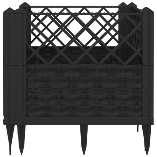 Vrtna sadilica s klinovima siva 43,5x43,5x43,5 cm PP - Crna 43,5 x 43,5 x 43,5 cm 1 Cijena