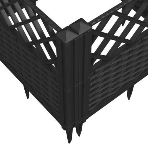 Vrtna sadilica s klinovima siva 43,5x43,5x43,5 cm PP - Crna 43,5 x 43,5 x 43,5 cm 1 Cijena