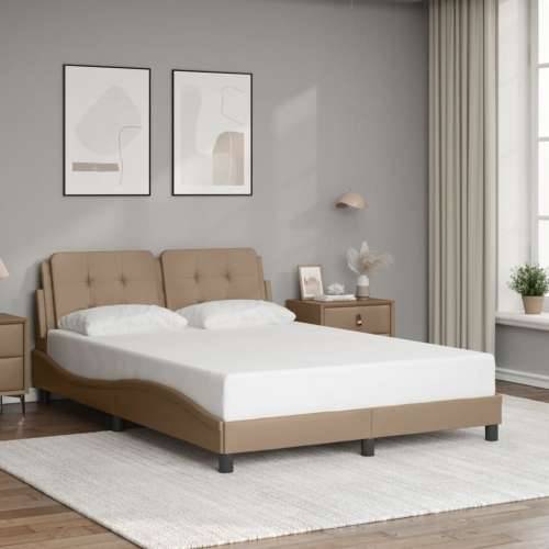 Okvir za krevet s uzglavljem cappuccino 140x190 cm umjetna koža - Boja cappuccina 140 x 190 cm Cijena