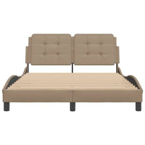 Okvir za krevet s uzglavljem cappuccino 140x190 cm umjetna koža - Boja cappuccina 140 x 190 cm Cijena