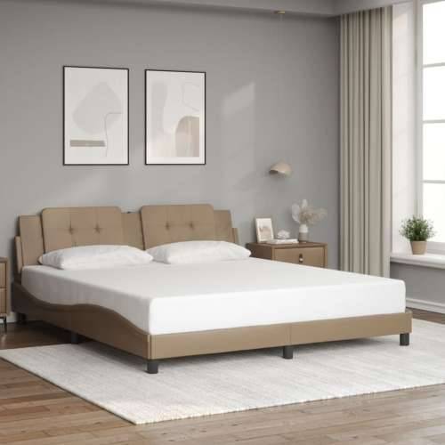 Okvir za krevet s uzglavljem cappuccina 180x200 cm umjetne koža - Boja cappuccina 180 x 200 cm Cijena
