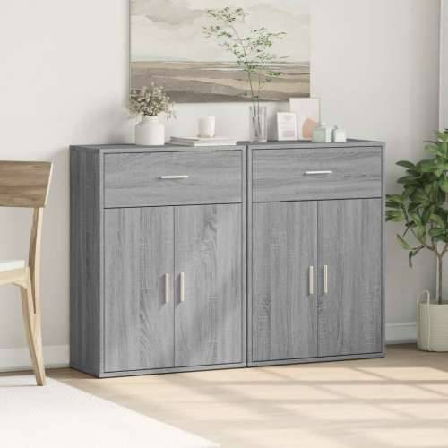 Komoda 2 kom boja hrasta sonome 60x30x84 cm konstruiranog drva - Sivi hrast sonoma 1 Cijena