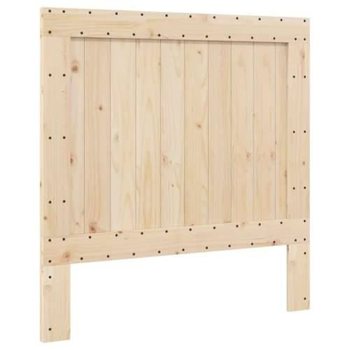 Okvir kreveta s uzglavljem 100 x 200 cm od masivne borovine - Prirodna 100 x 200 cm Ne with plain headboard Cijena