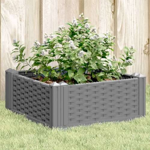 Vrtna sadilica s klinovima svjetlosiva 42,5 x 42,5 x 28,5 cm PP - Svjetlosiva 42,5 x 42,5 x 28,5 cm 1 Cijena