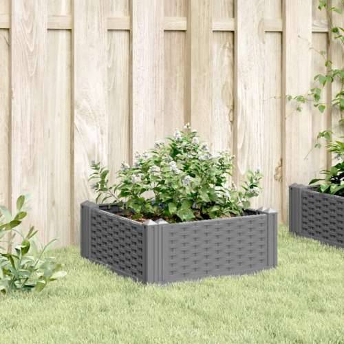 Vrtna sadilica s klinovima svjetlosiva 42,5 x 42,5 x 28,5 cm PP - Svjetlosiva 42,5 x 42,5 x 28,5 cm 1 Cijena