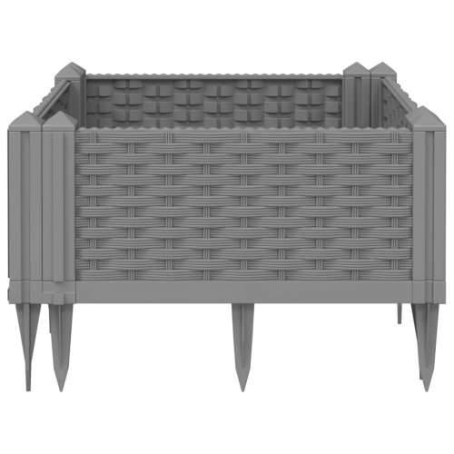 Vrtna sadilica s klinovima svjetlosiva 42,5 x 42,5 x 28,5 cm PP - Svjetlosiva 42,5 x 42,5 x 28,5 cm 1 Cijena